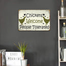30x20cm Chicken Animal Print Rectangular Metal Retro Tin Drawing Flat Style
