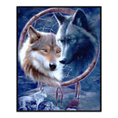 Full Embroidery Wolf 3-Strand 11CT Printed Cross Stitch Cotton DIY Kit for Home