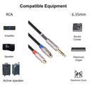 6.35mm Male to Dual RCA Female Audio Cable for Powered Speaker / Power Amplifier