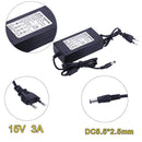 15V 3A Power Supply Adapter Charger AC to DC  Converters 5.5x2.5mm (EU)