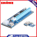 6pin PCI-E1X to 16X Extender Graphics Riser Card Adapter Cable for BTC Miner