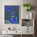 Blue Chrysanthemum Oil Paint By Numbers Kit DIY Acrylic Painting on Canvas Arts