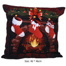 Cartoon Santa Claus Print Christmas Decorative Throw Pillow Case Cushion Cove