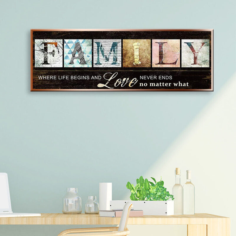 DIY Full Round Drill Rhinestone Diamond Painting Family Letter Handwork Home Art