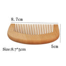 Styling Tool Fine Coarse Teeth Mustaches Brush Peach Wood Beard Hair Comb