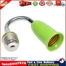 E27 LED Light Bulb Holder Universal Flexible Extension Lamp Socket (Green) Newly