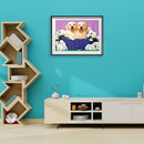 5D DIY Diamond Painting Dogs in Basket Full Drill Animal Cross Stitch Home De