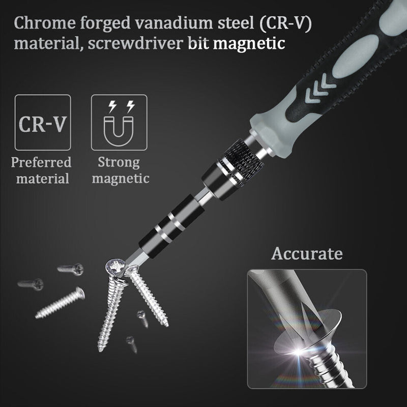 135 in 1 Multipurpose Magnetic Phillips Screwdriver Tweezers Set with Case Newly