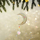 Crystal Light Catching Jewelry Ornament Wind Chime Pendant (Moon and Stars)