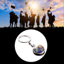 Solar System Metal Pendant Galaxy Earth Mars Glass Moon Keychain (Mercury) Newly