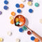 Wooden Handle Sealing Wax Bead Tablet Melting Spoon for Scrapbooking (C) Newly