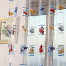 1PCS Curtain Toddler Kids Car Pattern Voile Panel Sheer Door Room Draper