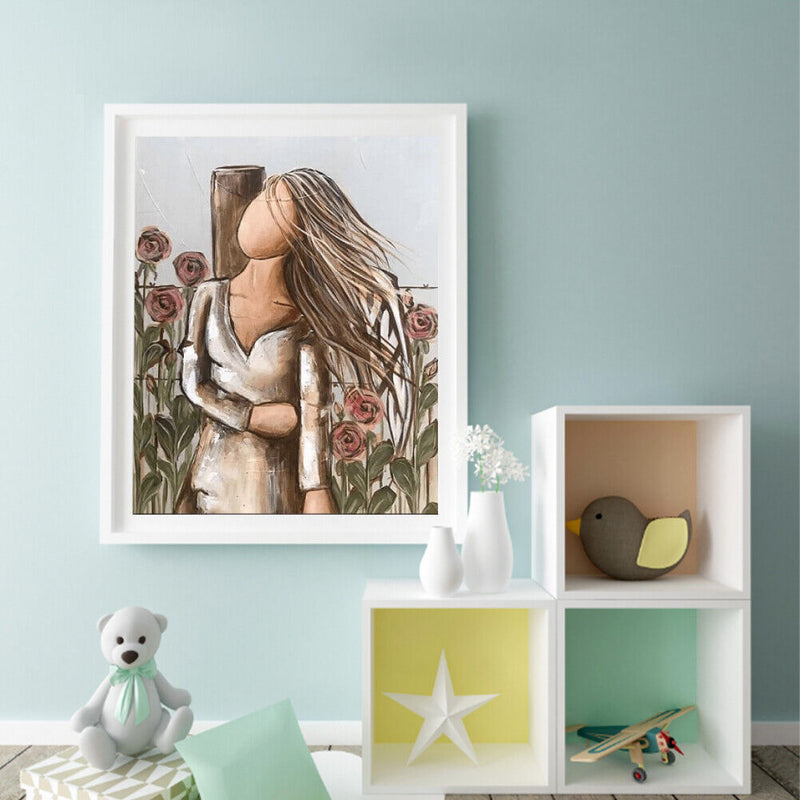 Girl by Garden Oil Paint By Numbers Kit DIY Home Decoration Gift Wall Pictures