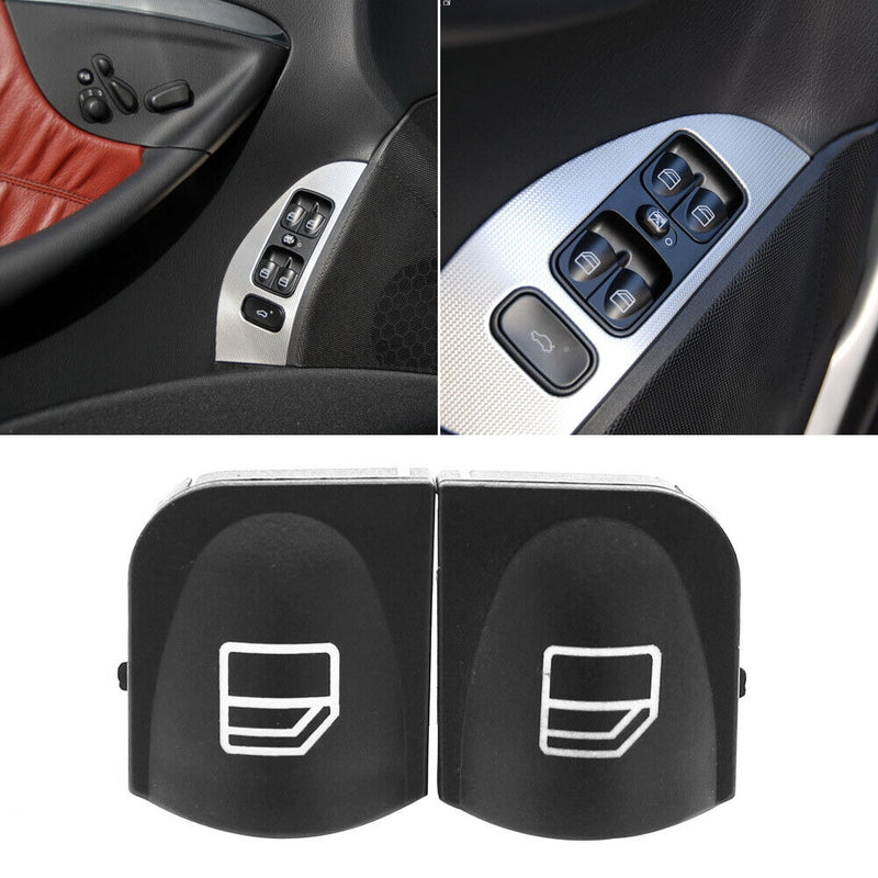 2pcs Master Power Window Switch Cap Cover for Mercedes-Benz C-Class W203 Newly