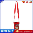 Round Messenger Strap Water Bottle Insulated Protective Bag (Red Dog)