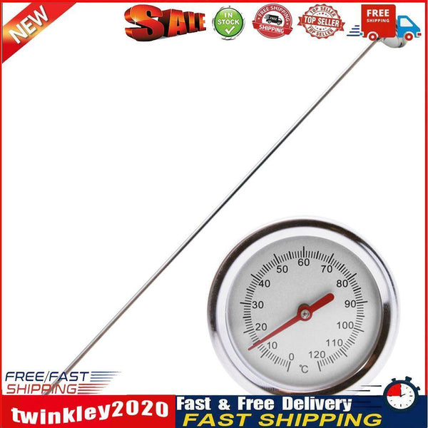 Garden Compost Temperature Monitor Probe Stainless Steel Soil Thermometer Newly