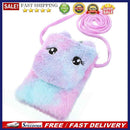 Women Cartoon Crossbody Shoulder Bags Plush Handbag Kids Mini Flap Phone Pouch