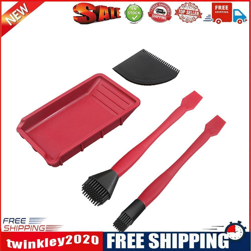 Woodworking Glue Brush Silicone Flat Scraper Board Carpenter Coating Tool