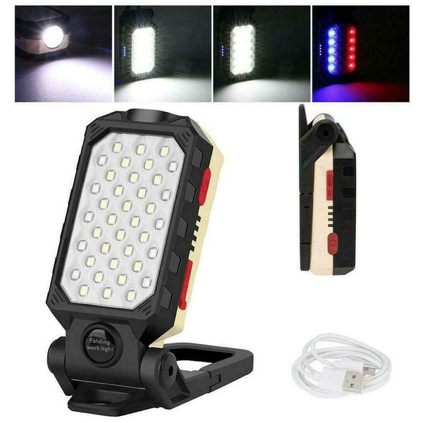 Potable COB LED Work Light Magnetic Lamp USB Rechargeable Lamp Flashlight K0R2