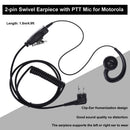 2pcs Walkie Talkie Earphone Headset Earpieces Radio Earpiece Built-in Microphone