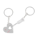 SODIUM Lover Keychain Couples - Arrow and I Love You Heart & Key - Go