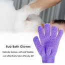 Five Fingers Bath Gloves Shower Towel Scrub Body Child Home Supply (Purple)