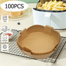 100x Disposable Air Fryer Parchment Paper Liner Oven Baking Mat (20x4.5cm)