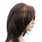 Wig No Lace Front Long Straight  Wig High Temperature Silk Women Wig Dark Brown