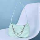 Fashion Women Pure Color Butterfly Chain Underarm Bag Hobos Handbag (Green)