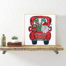 5D DIY Diamond Art Santa Car Partial Special Drill Picture of Rhinestone