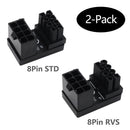 ATX 8-Pin Female to 8Pin Male 180 Degree Angled Adapter for Desktop Video Card