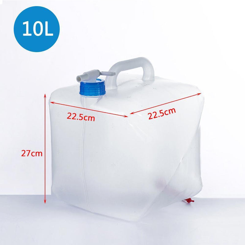 Collapsible Water Container Outdoor Hiking Fishing Camping Water Bag (10L)