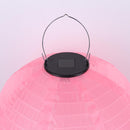 2* Solar Nylon Lantern Lamp Waterproof Hanging Light Festival Decor (Pink)