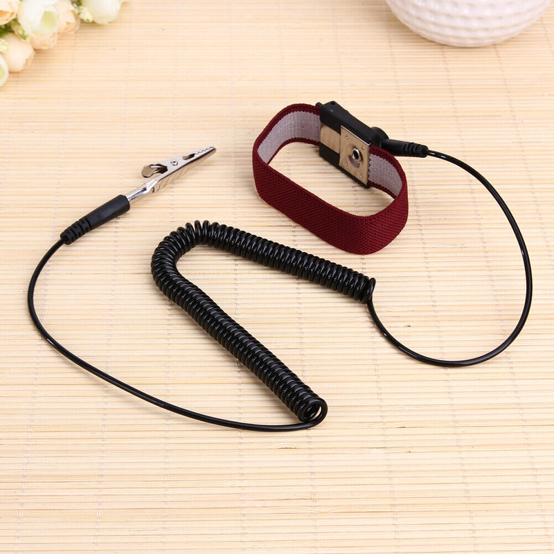 2 Meters Cable Anti Static ESD Wrist Strap Ground Static Discharge Band Newly