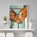 Painting By Numbers DIY Horses Hand Painted Canvas Oil Art Picture Craft Kit