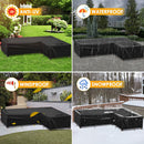 L Shape Furniture Cover UV Resistant Oxford Cloth Sofa Rain Cover for Yard Patio