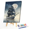 Oil Paint By Numbers Boat Frameless Picture Craft Kit for Home Living Room