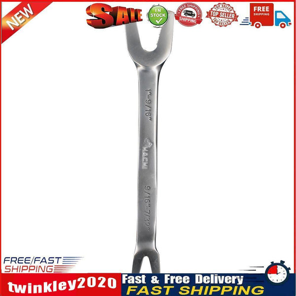 Long Handle Serrated V Groove Wrench Double Head Open End Repair Spanner Newly
