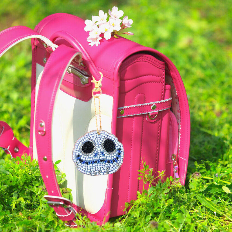 5pcs Halloween Elements Full Drill Diamond Painting Keyring Handmade Craft Newly