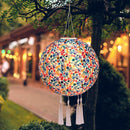 Round Hanging Waterproof Lamp Solar Powered for Wedding Xmas Event Ornaments