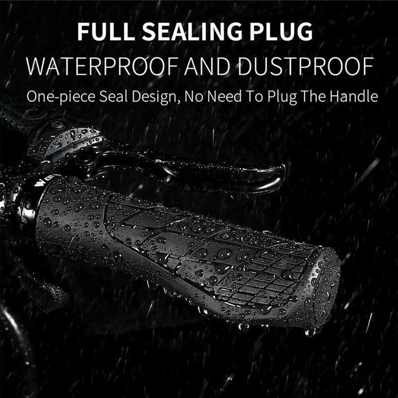 WEST BIKING Bicycle Handlebar Cover Rubber MTB Anti-slip Lock Grips (Black)