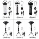 LED Lamp Adjustable Lighthouse Flashlights USB Charging for Outdoor (White A)