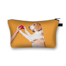 Dog Printed Hand Hold Travel Storage Cosmetic Bag Toiletry Bag