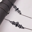 Black Bat Glasses Retainer Strap Eyewear Glasses Chain Eyeglass Necklace
