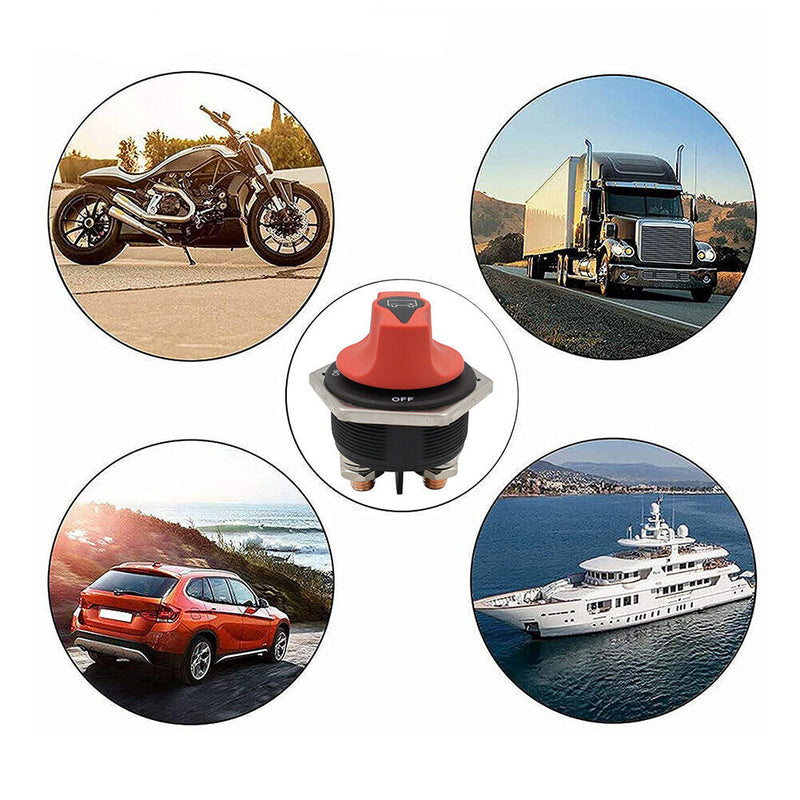 Auto DC Battery Disconnect Switch 300A 2 Position Battery Selector Switch Newly