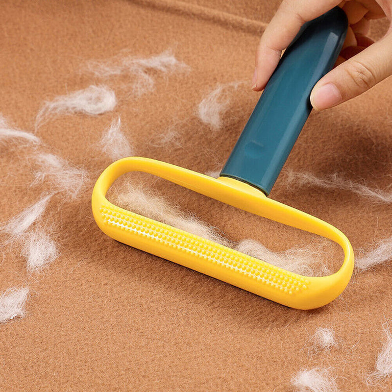 Portable Lint Remover Pet Hair Dust Brush Home Clothes Shaver (Yellow Blue)