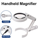 LED Folding Magnifier for Reading Portable Handheld Loupe Magnifying Glass Newly