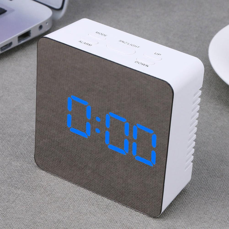 LED Alarm Clock Multifunction Digital LED Mirror Alarm Clock with Temperature Snooze