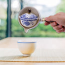 Chinese Gong Fu Tea Pot Set 360 Rotation Ceramic Tea Maker Infuser (01)