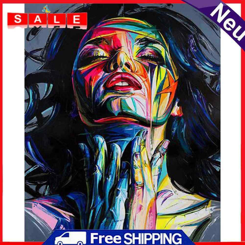 DIY Digital Picture Kit Fashion Girl Frameless Oil Painting By Number Artwork